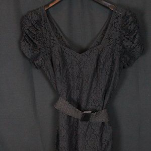 Black Floral Lace Dress